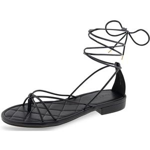 Aerosoles Jacky platte sandalen, zwart (Black Pu), 37 EU, Zwart zwart Pu, 37 EU