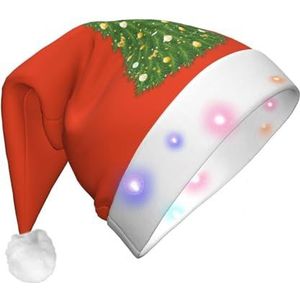 SSIMOO Xmas Groene Boom Volwassen Pluche Gloeiende Kerstmuts -Festive Decoratieve Hoed Voor Al Uw Vakantie Vieringen