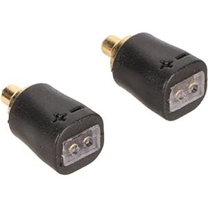 MMCX naar 0,78 mm vrouwelijke kabeladapter, lichtgewicht MMCX-kabel vrouwelijke connector 2 stuks verliesloos geluid vervanging zilveren tindraad voor IE600 voor N40 (zwart)