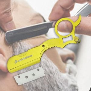 Goud Zwart Zilver Tandwielvormig handvat Ontwerp Scheermessen met mesjes Ontharing Scheermes Baard Gezicht Onderarm Roestvrij lichaam Wenkbrauwtrimmers Kapper Scheermessen Snor Baard verwijderen (Kle