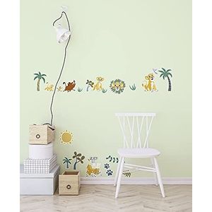 Komar Disney Muurtattoo Lion King Palmtrees - 50 x 70 cm (breedte x hoogte) - 34 delen - Pumbaa, Timon, Simba, Lion King, Leeuwenkkoning, Deco-sticker, muursticker, kinderkamer - 14102h