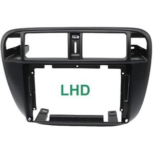 9 inch compatibel met Honda Civic (EJ/EK/EM) 1995-2001 autoradio Android MP5-speler behuizing paneel frame 2 Din hoofdeenheid fascia stereo dashboard Accessoires voor centrale bediening(Left wheel)