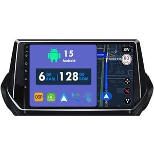 RoverOne Autoradio GPS voor Peugeot 2008 208 2019 2020 2021 2022 Carplay Android Auto Stereo Hoofdeenheid Bluetooth WiFi Radio Speler Sat Navigatie