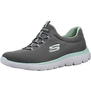 Skechers SUMMITS dames Sneaker,Grijs/Aqua,39.5 EU Breed