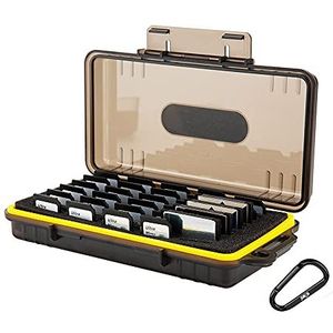 KIWIfotos 45 geheugenkaartsleuven, waterbestendig, voor 15 CF/XQD-kaarten + 30 SD-SDXC SDHC/NS-kaarten (Nintendo Switch) / Sony PSV PS Vita SD