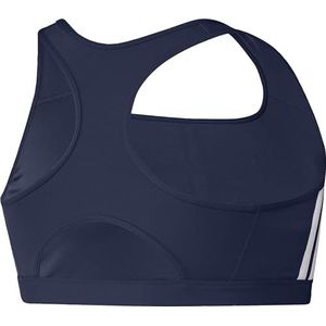 adidas Mujer Optime Essentials Workout 3-Stripes Medium Support Bra (Plus Size), black/white, 3XL Plus