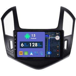 RoverOne Autoradio GPS voor Chevrolet Cruze J300 J308 2012-2015 Carplay Android Auto Stereo Hoofdeenheid Bluetooth WiFi Radio Speler Sat Navigatie