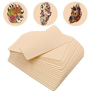 Rayyl Blank Tattoo Skin Practice - Dubbelzijdig 12 vellen 8x6 Tattoo and Microblading Eyebrow Practice Skin for Tattoo Supplies Tattoo Kit voor beginners en ervaren tattoo-artiesten
