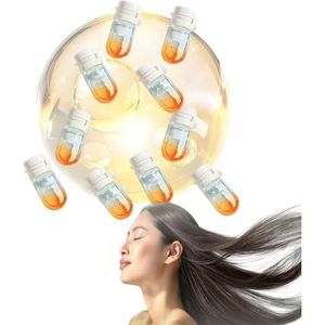 10 stuks parfum en haarolie, 2-in-1 avocadovoeding for pluizig haar, mini-haarparfumolie for vrouwen, langdurig for het herstellen van droog, pluizig en beschadigd haar(Oriental Orange Taste)