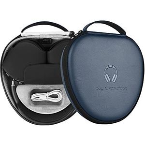 WIWU AirPods Max hoesje met slaapmodus, verbeterde smart case voor hoofdtelefoon, ultradunne reisdraagtas met blijvende kracht, harde schaal opbergtas (blauw)