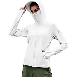 Fietsjack SPF 50+ zonwering lange mouwen wandelen hardlopen outdoor rits up hoodie shirts met zakken