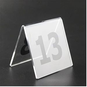Tabelnummers, Tafelnummers, Acryl Tafelnummerborden Dubbelzijdige Driehoekige Standaards 3,15x3,15 Inch Veelkleurig 20 stuks(21 to 40,Black)