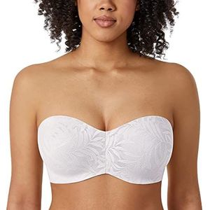 AISILIN Damesbeha Strapless Beugel Grote Maten met Kant Zonder Pads Multiway wit 95G