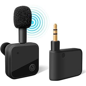 Videocamera, Draadloze Lavalier Microph Compatibel met Ph Video Ruisonderdrukking Draadloze Microph for opname(For phone)