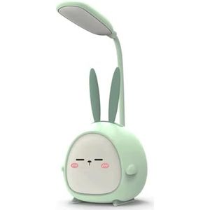 ZXRYOUXIE Mini konijn nachtlampje, draagbaar LED-bureaulamp, dimbaar klein bureaulamp, oogleeslamp, slaapkamer nachtkastje kinderslaaplicht (kleur: groen)
