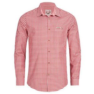 Stockerpoint traditioneel overhemd (model: OC-Martl) Rood XL