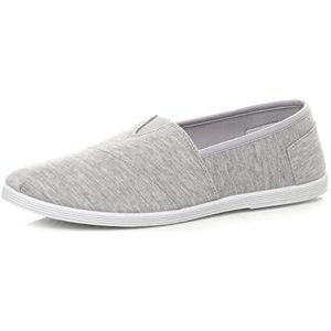 AJVANI Heren Tieners Comfort Espadrilles Casual Strand Zomer Canvas Schoenen Plimsolls Maat, Grijs, 44.5 EU