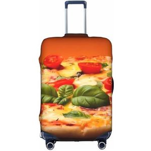 Amrole Bagagehoes Koffer Cover Protectors Bagage Protector Past 18-30 Inch Bagage Lila Bloemen, Grote Pizza, M