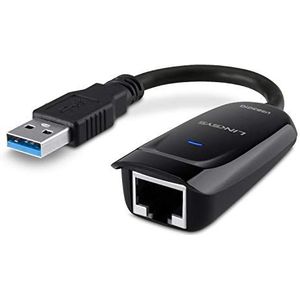 Linksys USB3GIG adapter en netwerkkaart - netwerkaccessoires (zwart, met kabel, 10/100/1000BaseT (x), USB, Ethernet)