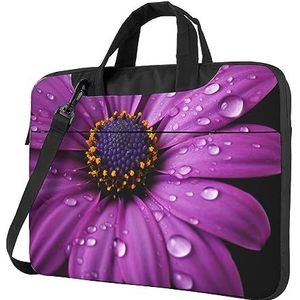 Paars Daisy Laptop Tas Shockproof Laptop Sleeve Case Computer Schoudertas 13 14 15.6 inch