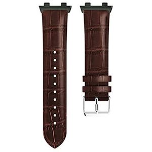 Jeniko Sport Lederen Horlogeband Compatibel met Oppo Horloge 2 42mm 46mm Polsband Vervanging Armband Strap Geschikt compatibel met Oppo Watch 4 1 mm / 46 mm Correa(Coffee,OPPO 41mm)