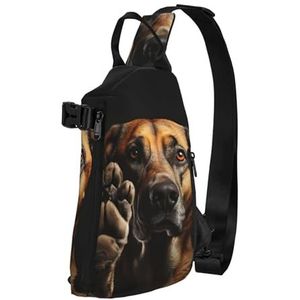 Hond Dier Pet Paw Print Veelzijdige Crossbody Rugzak Reizen Cross Bag Sling Bag Casual Voor Reizen
