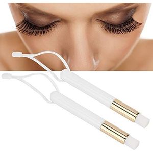 2 stks Wimper Reinigingsborstel, Zacht Haar Wimper Shampoo Borstels Valse Wimperverlenging Reinigingsborstel Make-up Gereedschap Diepe Reiniging Wasborstel voor Wimperverlenging Reiniging(Wit)