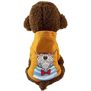 YABAISHI Hond Kat T-shirt for Hooded Sweater Kleding (Color : Orange, Size : M)