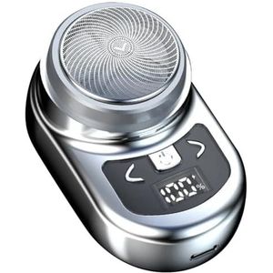 Dewedrt Draagbaar elektrisch scheerapparaat voor mannen, mini-baardscheerapparaat, lcd-display, oplaadbaar scheerapparaat voor thuis-B