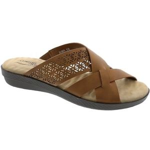 Easy Street Dames COHO Slide Sandaal, Tan, 36 UK, bruin, 6 UK X-Wide