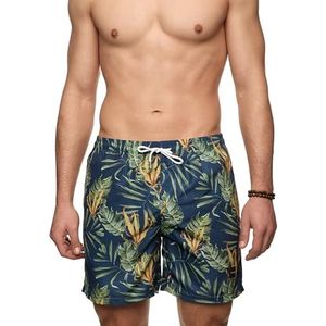 INDICODE JEANS - Tonino - Zwemshorts - Indigo - Donkergeel - Groen