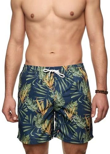 INDICODE JEANS - Tonino - Zwemshorts - Indigo - Donkergeel - Groen