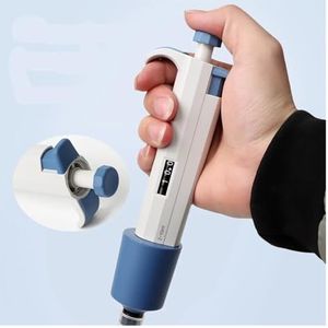 Pipetten, 1-10ml Labpipet Half gesteriliseerde pipet Verstelbare enkelkanaals plastic pipetten Draagbare vloeistofdruppelaar Pipetpen, Veilige opslag