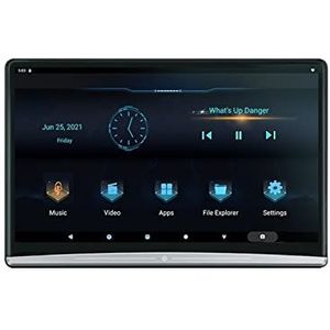 Draagbare dvd-speler voor videospelers op hoofdsteunen in auto's 13.3 Inch Hoofdsteun TV 4K Auto Monitor Multifunctionele Tablet Touch Screen WiFi/Bluetooth/USB/SD/HDMI In Uit FM met HD-roterend scher