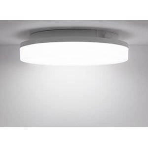 ENUOTEK 15W LED Plafondlamp Plat Badkamer Dimbaar, Plafondlamp Vochtige Ruimte IP54, Koudwit 5000K, Diameter 22CM, Badkamer Slaapkamer Gang Keuken Woonkamer Balkon Ronde Lamp