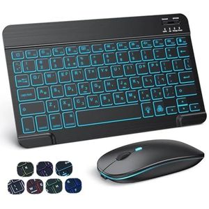 Hebreeuws/Russisch/Spaans/Portugees/Koreaans RGB Backlight Bluetooth Toetsenbord Fit Fit Fit Fit for IOS Android Windows iPad Samsung Tablet Laptop(Hebrew set)