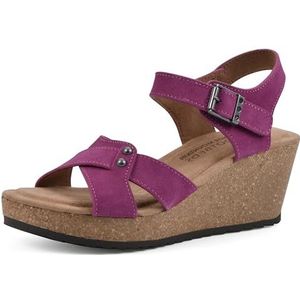 WHITE MOUNTAIN Dames Prezo Wedge Sandaal, Paars Regen/Suede, 6.5 UK, Paarse regen suède, 39.5 EU