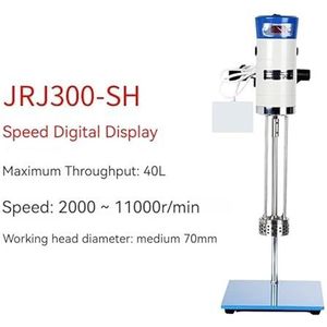 40L digitale hogesnelheids laboratoriumschaar-emulgerende cosmetische crèmehomogenisatormixermachine JRJ300-SH,Laboratoriumapparatuur(Package2)