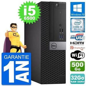 Dell PC OptiPlex 5050 SFF i5-6500 RAM 32 GB harde schijf 500 GB HDMI Windows 10 WiFi