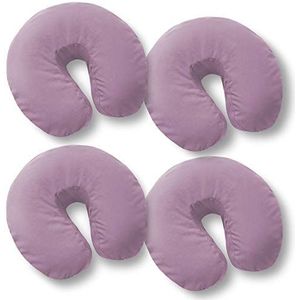Saloniture 4-Pack Premium Microfiber Face Cradle Covers - Ultra Soft Fitted Massage Table Cradle Cover - Lavender