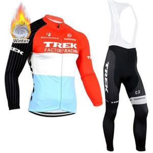 DEHIWI Fietspakken voor mannen wielertruien en broeken set met 3D-gel gewatteerde winter thermische cyclus jersey heren