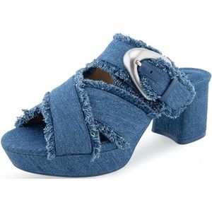 Aerosoles Collin sandaal met hak voor dames, Medium Blauw Denim, 36.5 EU