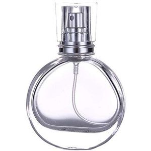 Ronde transparante parfumverstuiver van glas, 30 ml