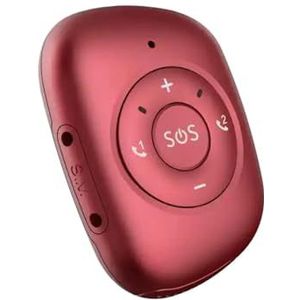4G draadloze draagbare mini persoonlijke GPS-tracker hanger waterdicht anti-verlies for ouderen SOS-hulp(Red)