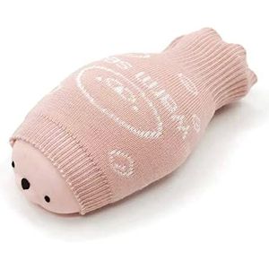 Mini warmwaterkruik, warmwaterkruik 450 ml siliconen verzegelde mini-zak winter handwarmer pijnverlichting warmwaterkruik voor handen en voeten (maat : wit) (Maat: roze met hoes)