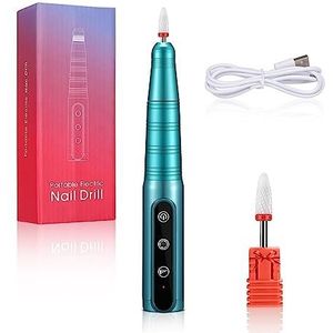 Elektrische nagelvijl, Nagelboor 35000 RPM Professionele nagelboormachine, elektrische nagelpolijstset, manicure pedicure salon nagelgereedschap voor zowel natuurlijke als kunstnagels (Color : Verde