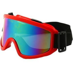 F Fityle Skibril Bril Buitensport Brillen voor Winterzonnebril Snowboardbril voor snowboarden Motorschaatsen Skiën, Rood Kader