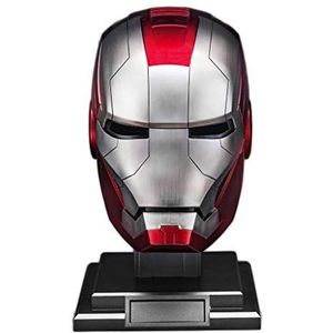 Superhero 1:1 Iron Man MK5 helm, uitrusting, elektrisch openen en sluiten, echt draagbaar, zonder voet, Halloween-kostuum, feest, verzamelobjecten, goud, eenheidsmaat