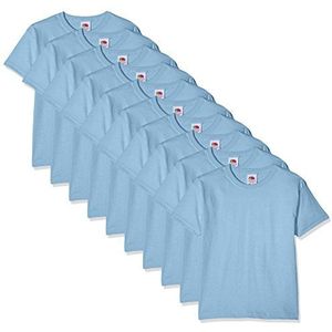 Fruit of the Loom Jongens T-shirt (10 stuks), Blau (Sky Blue Yt), 7-8 Jaar