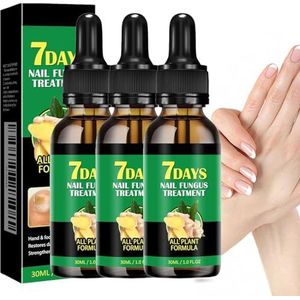 3 PCS 7 Days Ginger Nail, Ginger Nail Treatment Nail Support Nail Care, Ginger Nail Growth Serum, Ginger Cuticle Care Oil for Nails, Nail Strengthener for Damaged Nails